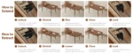 Solid walnut extendable dining table - mid-century modern oval table seats 4-8, seamless extension mechanism