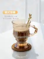 Heat Resistant Thick Glass Cup Luxurious European Style Teacup Coffee Cup Healthy Drink Mug Tea Mugs
