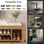 Goldoma Retro Multifunctional Storage Bench with Cushion - Natural – close-up detail
