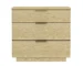 Natural oak bedroom nightstand with drawers and three spacious compartments