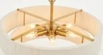 Hand Woven White Rattan Boho Pendant Light Adjustable Coastal Chandelier for Kitchen Island Dining Living Room UL Listed