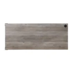 HMS 65" Gray Black Ergonomic L-Shaped Writing Desk with Extendable Bookshelf Wooden Metal Material for Bedroom or Home