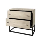HMS 32" Solid Natural Wood Two-Drawer Sideboard Modern/Antique/Traditional Design for Living Room Dining Room or Hotel - Image 6