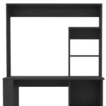 hms 58" Black Wood Computer Desk With Hutch – top view