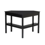 HMS Black Corner PC & Gaming Desk with Drawer Wooden Plastic Computer Table for Home Office & Living Room Featuring
