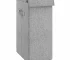 W2B VidaXL Foldable Laundry Hamper 10.2x13.6x23.4" Faux Linen Fabric Durable Plastic Metal Hinges for Bathroom Clothing