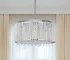 Modern Crystal Chandelier for Dining Room, 16" Round Chandeliers Adjustable Height Hanging Pendant Light Fixtures