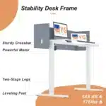 55 X 24 Inch Computer Desk,Office Desk,Standing Desk with Privacy Panel Adjustable Stand up DeskFor Office Desk in US Stock