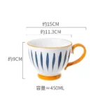 Coffee Mugs Ocean Wind Hand Kneading Ceramic Milk Cup Blue & White Eco Friendly Mugs Coffee Cups Tumbler Cup Kawaii Mug