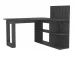 HMS 47" Gray L-Shaped Computer Desk Portable Gaming Office Desk with Shelf Drawer Foldable Feature Made From Wood for Hotels