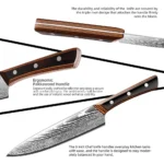 IOKO 3 PCS Stainless Steel Chef Kitchen Knife Set Santoku Sushi Japanese Style Butcher Cleaver Chef Utility Kitchen Knife