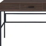 HMS 42" Solid Wood Writing Desk Brown and Black Modern Design with Adjustable and Flexible Features Assembled Computer Desk