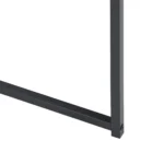 HMS 32" Brown and Black Wood and Metal H-Shape Computer Desk Stylish Office Desks – top view