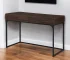 HMS 47" Brown and Black Wood and Metal Computer Desk with Two Drawers Stylish Office Furniture