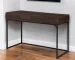 HMS 47" Brown and Black Wood and Metal Computer Desk with Two Drawers Stylish Office Furniture