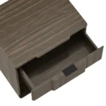 Walnut nightstand with open shelf storage for bedroom use - modern design