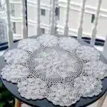 Handmade Crochet Coasters Cotton Lace Cup Mat Placemat 60/70/ 80/ 90 CM RD Shabby Chic 4 Sizes Vintage Crocheted Tablecloth