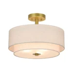 US Free Shipping Semi Flush 2 Tier Fabric E26 Indoor Decorative Modern Nordic Design Pendant Light Ceiling Lamp for Living