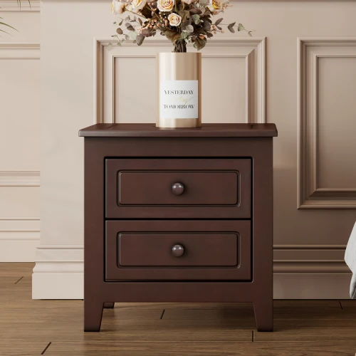 H8d557f5e5d1944d9bff99988f47b6916z.webp Modern 2-drawer nightstand with eco-friendly MDF and solid wood for bedroom storage