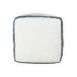 White striped polyester pouf ottoman - Goldoma 20 inch indoor outdoor cube footrest