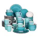Vancasso Bella-T 16/32/48-Pieces Porcelain Dinnerware Set Vintage Ceramic Plate Set with Dinner Plate,Dessert Plate,Bowl,Mug