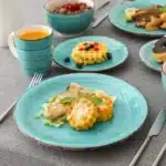 Vancasso Bella-T 16/32/48-Pieces Porcelain Dinnerware Set Vintage Ceramic Plate Set with Dinner Plate,Dessert Plate,Bowl,Mug