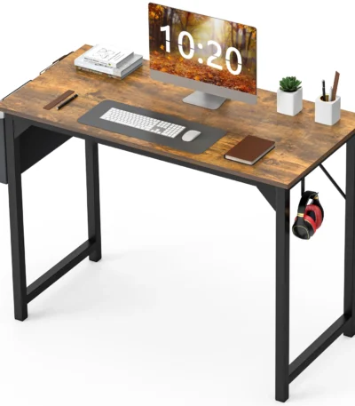 FCJ Modern Minimalist Style Computer Desk Simple Wooden Design Adjustable Cooling for Home Office Bedroom Living Room School
