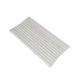 HMS 40" White Teak Slat Non-Slip Bath Mat Anti-Slip Bamboo Bathroom Rug for Bathroom Flooring – side view