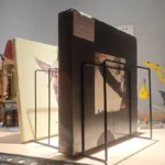 E8BA Metal LP Record Rack Exhibit Stand Book Magzine Holder Record Collection Storage Shelf Stand Office Desk Organizer
