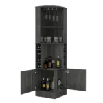 Seattle Bar Cabinet, Eight Bottle Cubbies, Two Large Open Shelves - Image 5