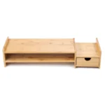 Monitor Stand Riser Desk Organizer With Drawers, Adjustable Desktop Storage Organizer for Computer, Printer, Cellphone