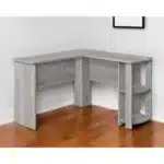 HMS 47" Gray Wood Corner Computer Desk with Drawer Portable Laptop Table for Home Office & Hotel for Living Room