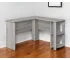 HMS 47" Gray Wood Corner Computer Desk with Drawer Portable Laptop Table for Home Office & Hotel for Living Room