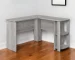 HMS 47" Gray Wood Corner Computer Desk with Drawer Portable Laptop Table for Home Office & Hotel for Living Room
