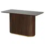 63'' Square Modern Dining Table – Walnut Wood for 6 People