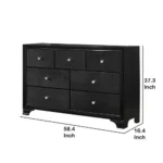 Modern 6-Drawer Wooden Dresser with Bracket Feet and Crystal Knobs – styled in a modern Living setting