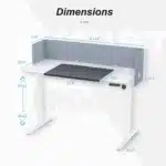 55 X 24 Inch Computer Desk,Office Desk,Standing Desk with Privacy Panel Adjustable Stand up DeskFor Office Desk in US Stock