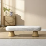 Goldoma Adjustable Boucle Ottoman Bed with Storage – close-up detail