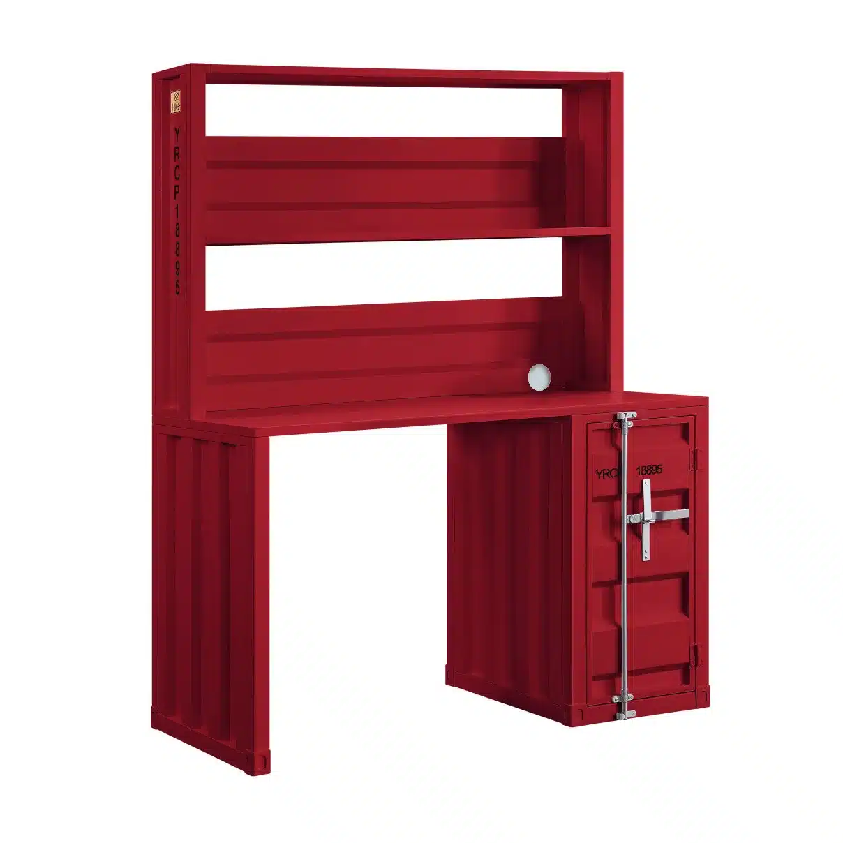 HMS 47" Red Iron Computer Desk with Comfortable Writing Surface