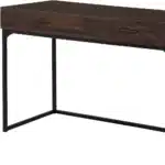 HMS 47" Brown and Black Wood and Metal Computer Desk with Two Drawers Stylish Office Furniture – styled in a modern Writing