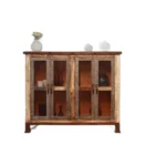 HMS 49" Brown Solid and Manufactured Wood Distressed Buffet Table Kitchen Cabinets Product