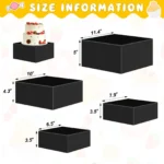 Set of 4 Frosted Acrylic Cube Boxes with Hollow Bottoms Black Nesting Risers for Cake Decorating Buffet Display - Image 7