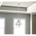 Crystal chandelier pendant HMS Hedron 1-light brass finish warm white light