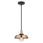 HMS Shiny Copper Shallow Plate Adjustable Pendant Light Elegant Chandelier for Home Decor – close-up detail