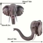 Wall Mounted Resin Elephant Toilet Paper Holder - Realistic Animal Sculpture Paper Roll Rack for Bathroom – base detail