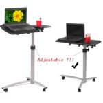 Home Use Multifunctional Lifting Computer Desk Black – side view