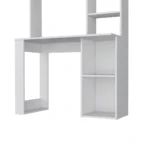 HMS 39" Portable White Wood Computer Desk with Hutch & Drawer for Hotels – styled in a modern Writing Desks setting