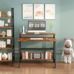 YQ FOREVER Home Office Furniture Studio Computer Desks Shelf Desk Storage Office Writing Desk – styled in a modern Office