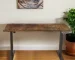 HMS 55 Adjustable Brown and Black Computer Desk Stylish Office Desk with Comfortable Ergonomic Design