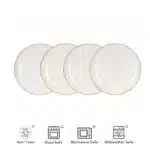 Stoneware Ceramic 20pcs Peach Round Nordic Style Dinner Plate Smooth Clean Easy Plates Sets Dinnerware Low Price Dinnerware